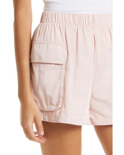 ATM White Pull-On Cargo Shorts