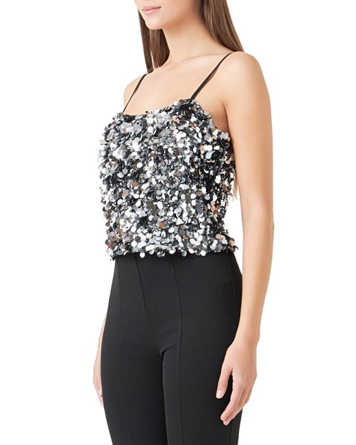 Endless Rose Blue Sequin Camisole