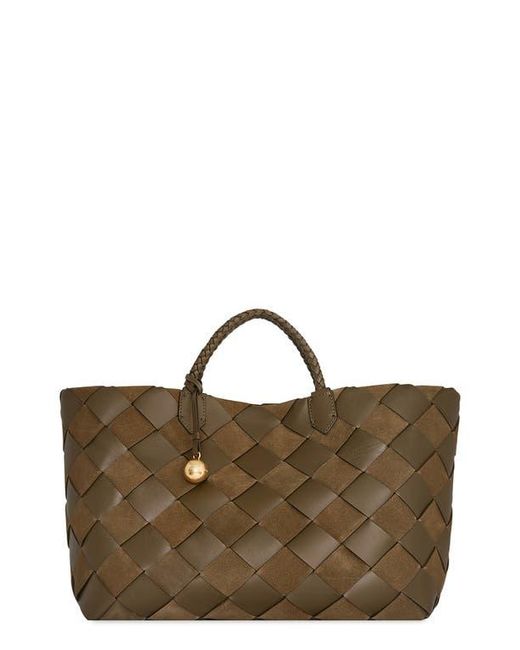 Rebecca Minkoff Brown Mini Frankie Woven Leather Tote