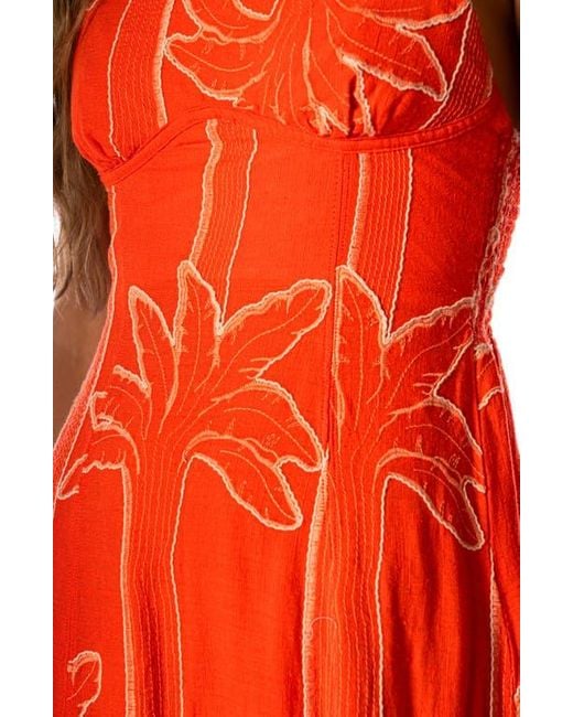 Maaji Red Palm Plantation Lupine Cover-Up Dress