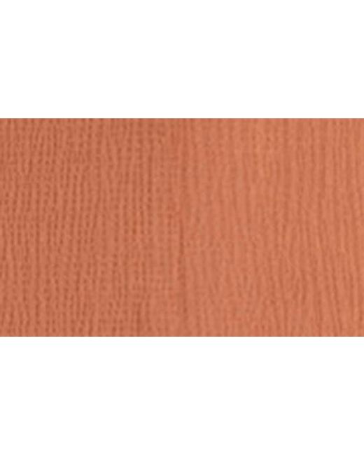 Maggy London Brown Buckle Detail Hammered Satin Midi Dress