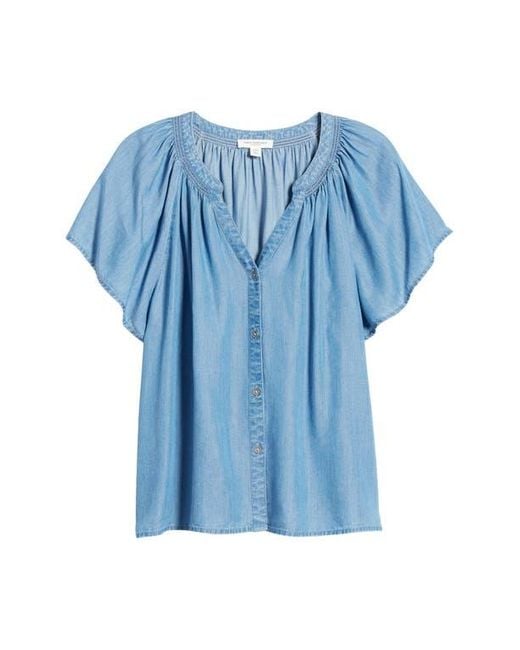 Beach Lunch Lounge Blue Lora Denim Top