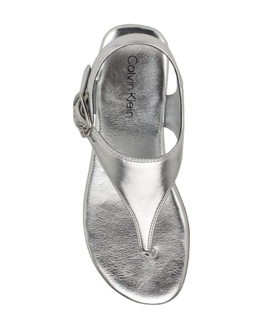 Calvin Klein White Moraca Ankle Strap Sandal