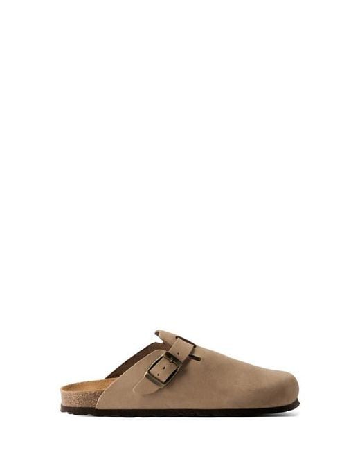 Mango Brown Leather Clog