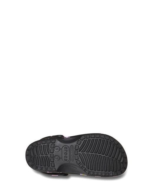 CROCSTM Black Flower Classic Clog