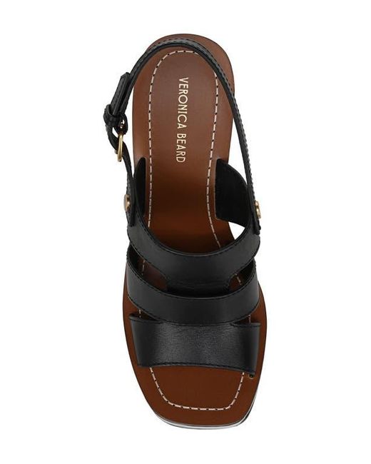 Veronica Beard Black Peony Slingback Platform Sandal