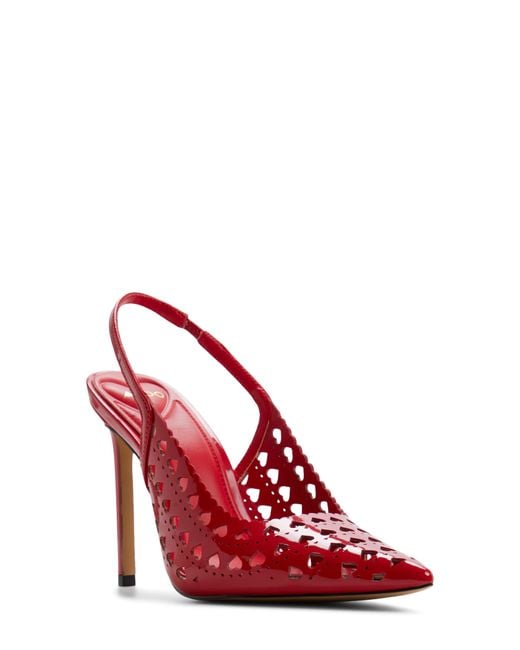 ALDO Red Love Slingback Pointed Toe Pump