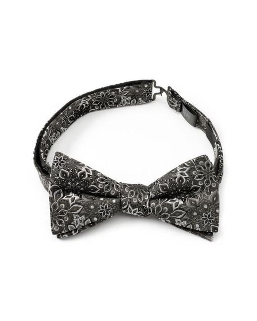 Cufflinks Inc. Gray Kaleido Floral Charcoal Silk Bow Tie for men