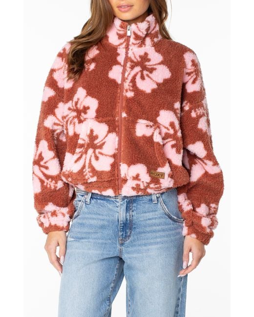Roxy Red Cold Surf Fleece Jacket