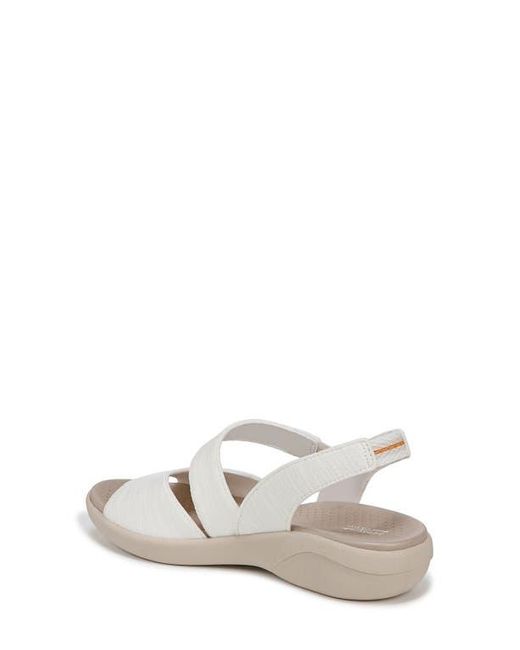 Bzees White Cheerful Quarter Strap Slip-On Sandal