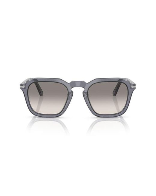Persol Gray 50Mm Square Sunglasses