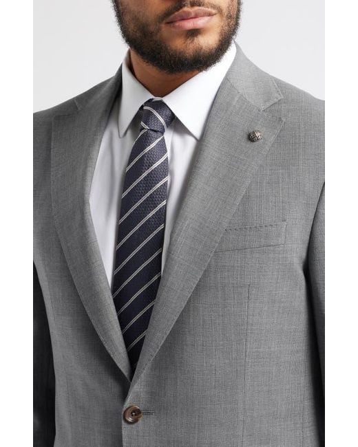 Jack Victor Gray Esprit Solid Stretch Wool Suit for men