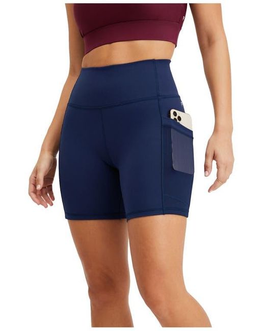 Fabletics Blue On-The-Go Powerhold High-Waisted 6' Short