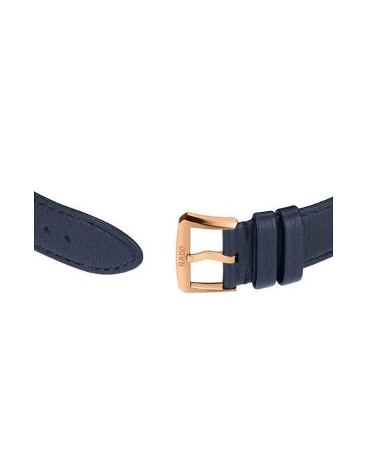 Rado Blue Florence Automatic Leather Strap Watch, 39Mm