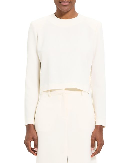 Theory White Back Zip Top