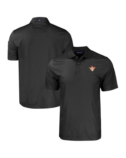 Cutter & Buck Black Texas Longhorns Pike Eco Tonal Geo Print Stretch Recycled Polo At Nordstrom for men