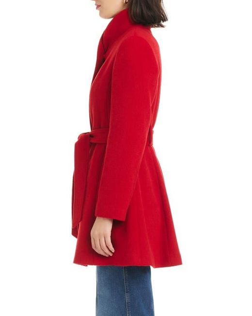 Kate Spade Red High Neck Belted Coat