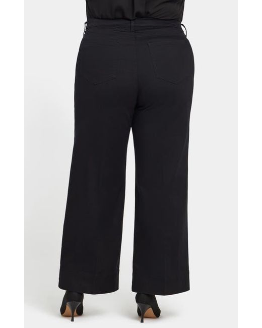 NYDJ Black Teresa Ankle Wide Leg Jeans