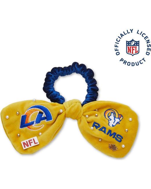 Lele Sadoughi Blue Los Angeles Rams Bow Scrunchie