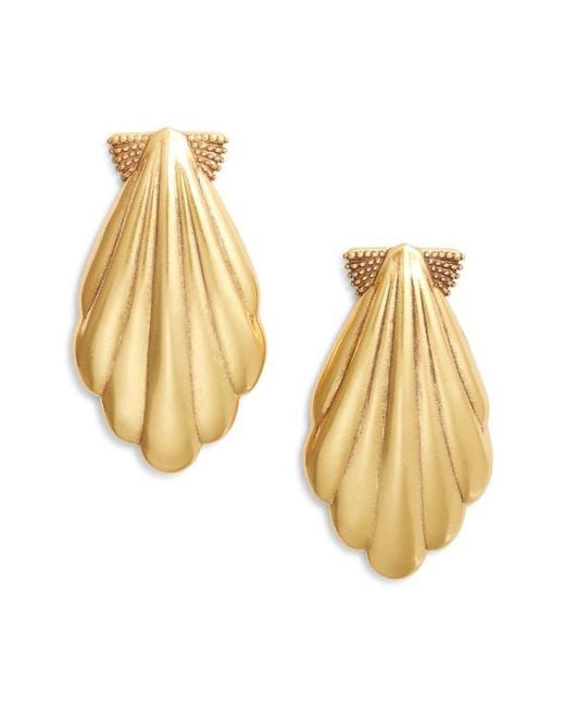 Kendra Scott Metallic Alexa Shell Statement Stud Earrings