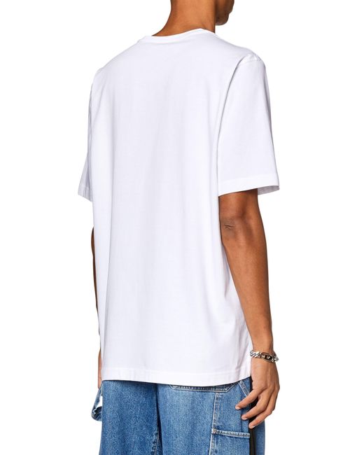 DIESEL White Diesel T-just-od Oversize T-shirt for men