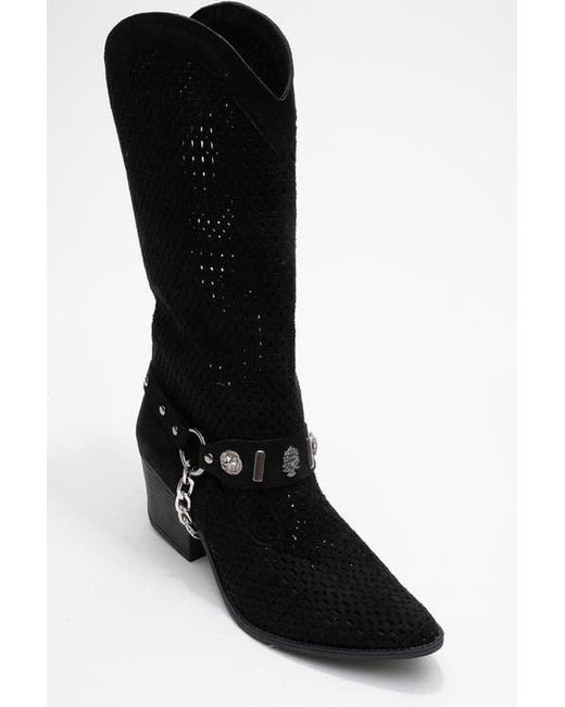 Prologue Shoes Black Lumen Block Heel Western Boot