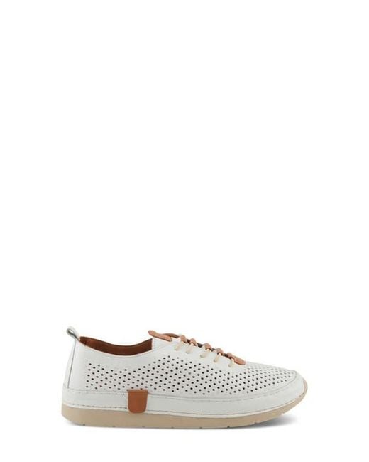 Spring Step White Breen Perforated Sneaker