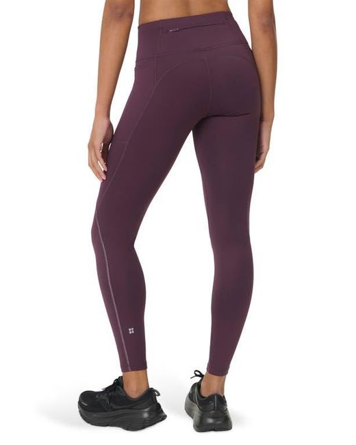 Sweaty Betty Purple Therma Boost Pocketed 7/8 Running Leggings