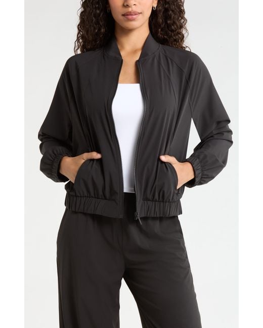 Zella Black Atlas Bomber Jacket