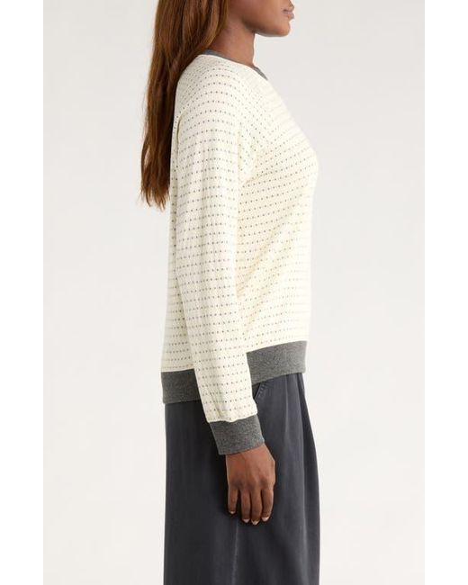 Marine Layer White Reversible Raglan Sleeve Top