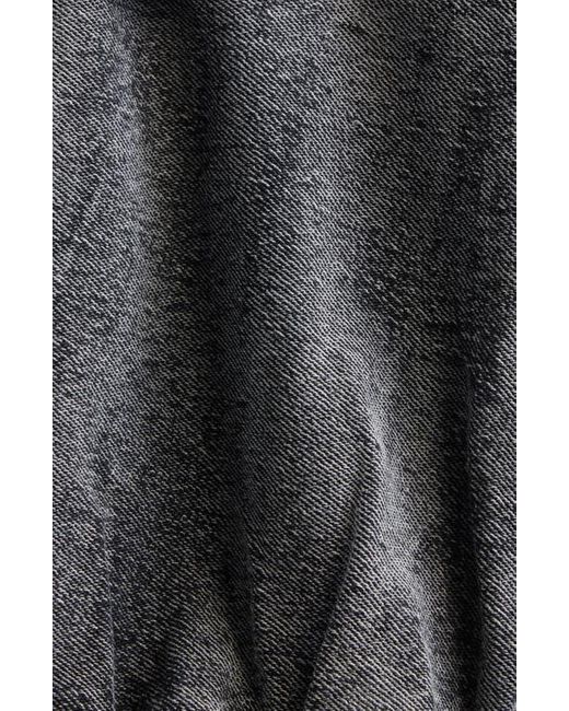 R13 Black Balloon Bubble Hem Cotton Hoodie