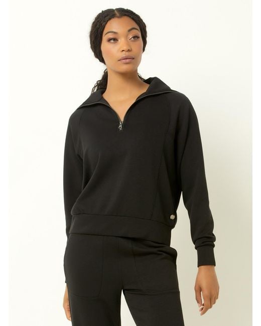 Single Stitch Black Ultra Soft 1/4 Zip Pullover