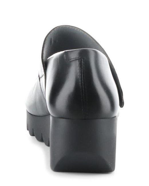 Fly London Black Vari Mary Jane Platform Wedge Pump