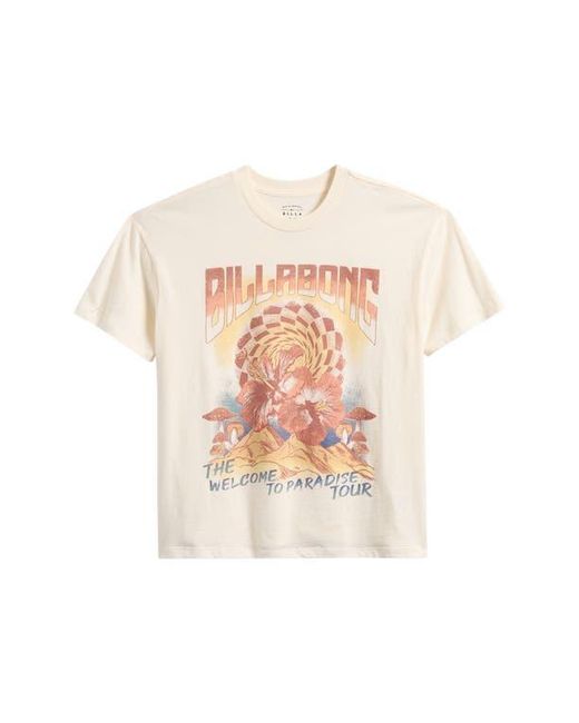 Billabong White Paradise Tour Short Sleeve Graphic T-Shirt