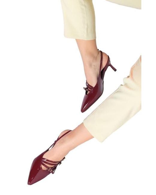 Prologue Shoes Pink Magra Pointed-Toe Slingback Stiletto