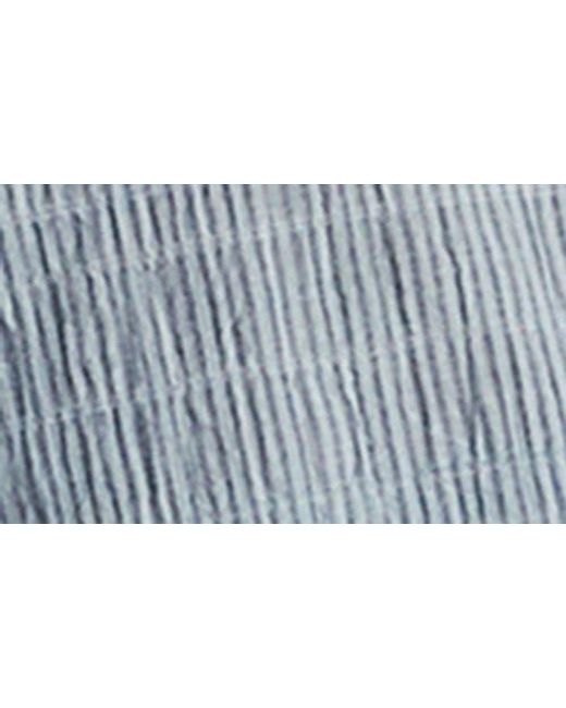 Mango Blue Stripe Seersucker Short Pajamas
