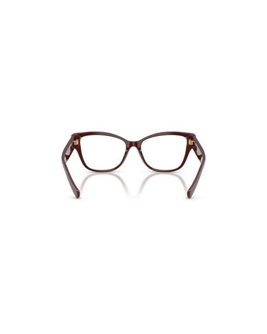 Versace Brown 54Mm Rectangle Optical Glasses