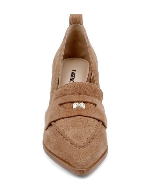 L'Agence Brown Mallory Pointed Toe Pump