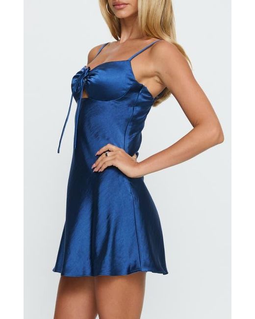 Princess Polly Women's Blue Amee Keyhole Satin Cocktail Dress -  www.ice4pros.com.br