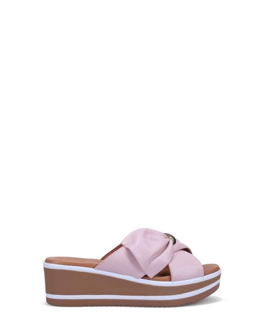 Ron White Pink Patrika Platform Wedge Slide Sandal