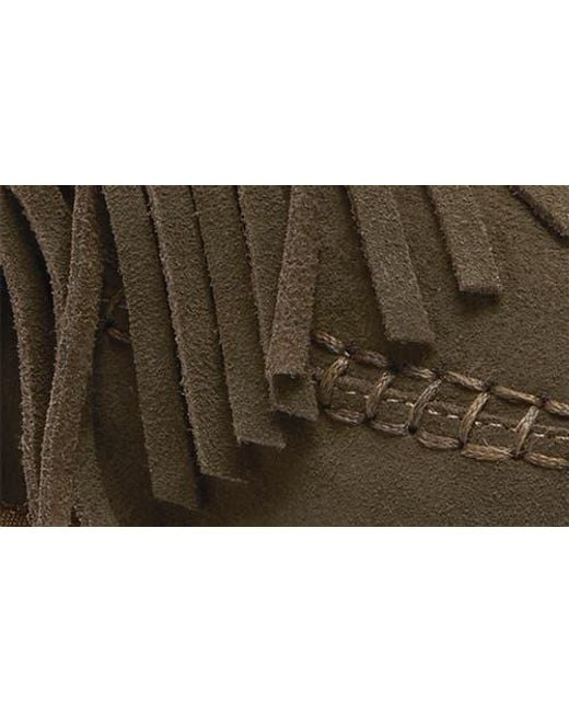 Free People Brown Fallon Fringe Faux Fur Mule Slipper