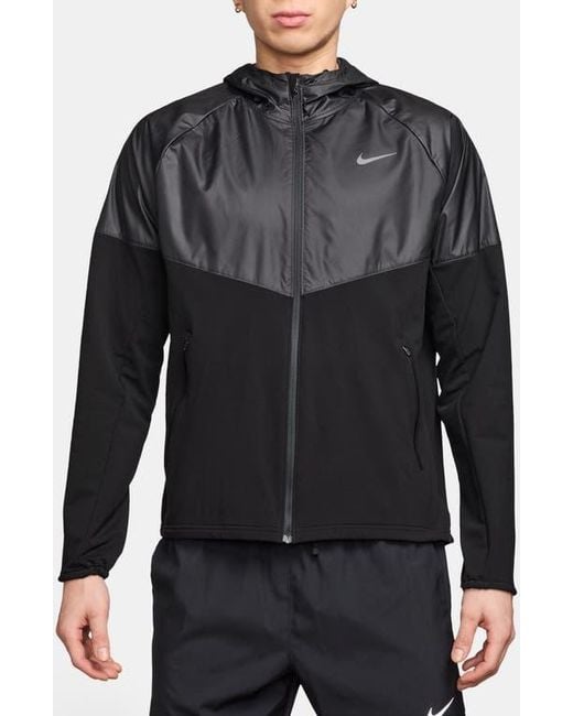 Nike Black Repel Winterized Running Jacket for men