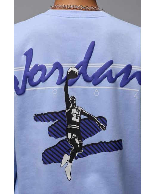 Nike Blue Brooklyn Oversize Fleece Crewneck Sweatshirt