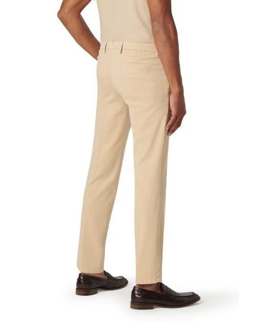 Bugatchi Natural Flat Front Stretch Chinos for men