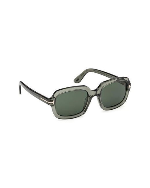Tom Ford Green Lana 53Mm Rectangular Sunglasses