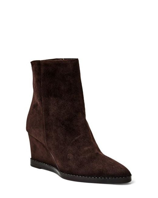 Bruno Magli Brown Opera Wedge Bootie