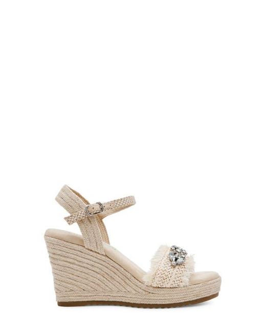 Anne Klein Natural Wilton Ankle Strap Platform Wedge Sandal