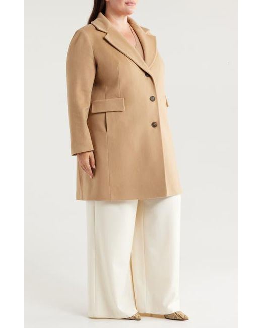 Fleurette Natural Italian Wool Notched-Collar Coat