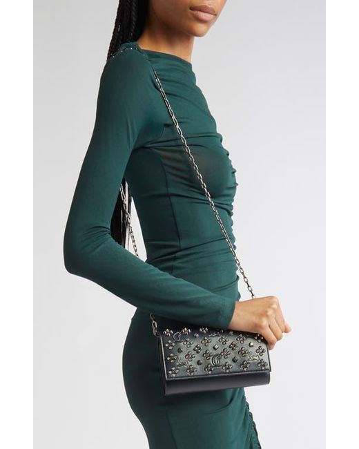 Christian Louboutin Multicolor Paloma Loubinthesky Leather Wallet On A Chain