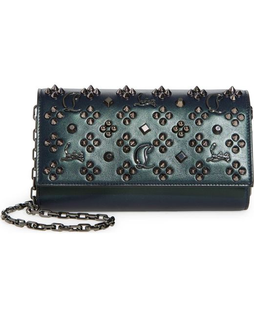 Christian Louboutin Multicolor Paloma Loubinthesky Leather Wallet On A Chain
